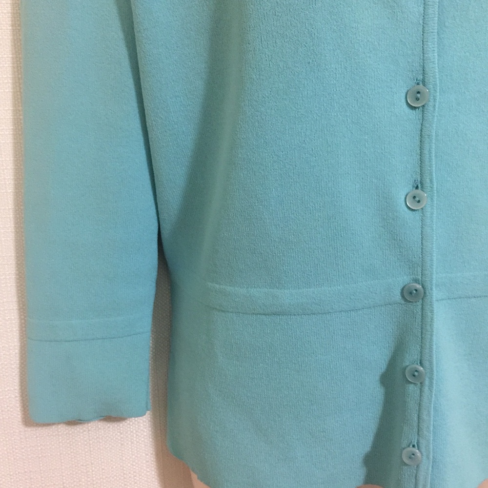 Talbots Sweater Size Small Blue Cardigan - Picture 2 of 7